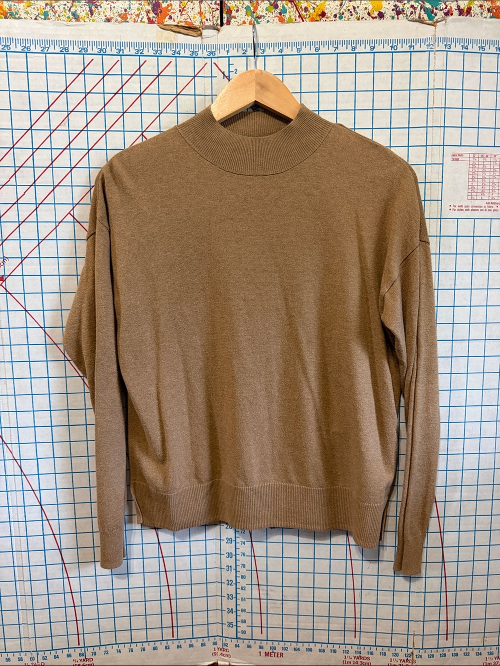 Old Navy Women's Tan Mock Neck Sweater